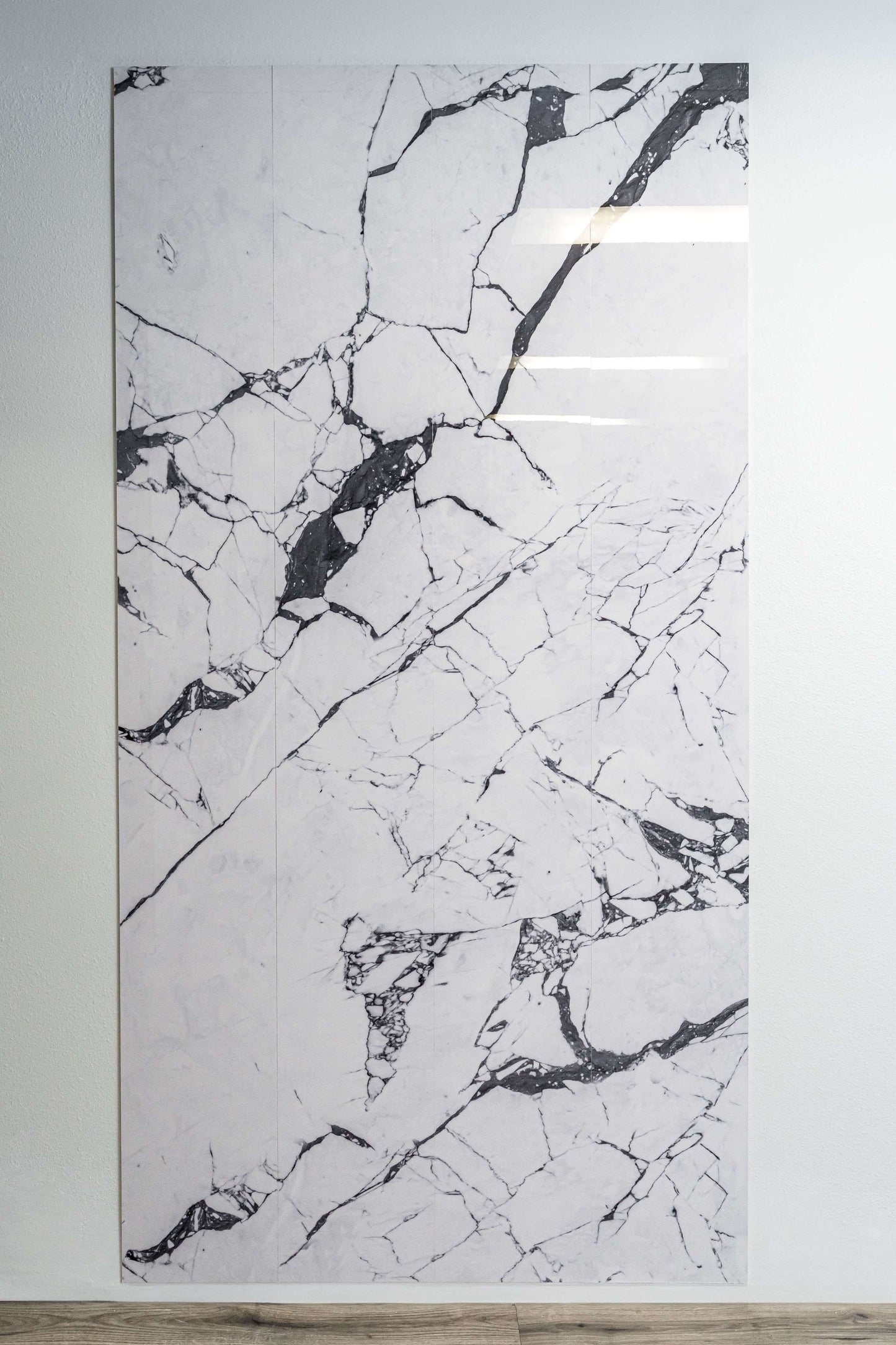 High Gloss Wall Panels, Calacatta Black Vein Marble Effect Wall Panels, High Gloss