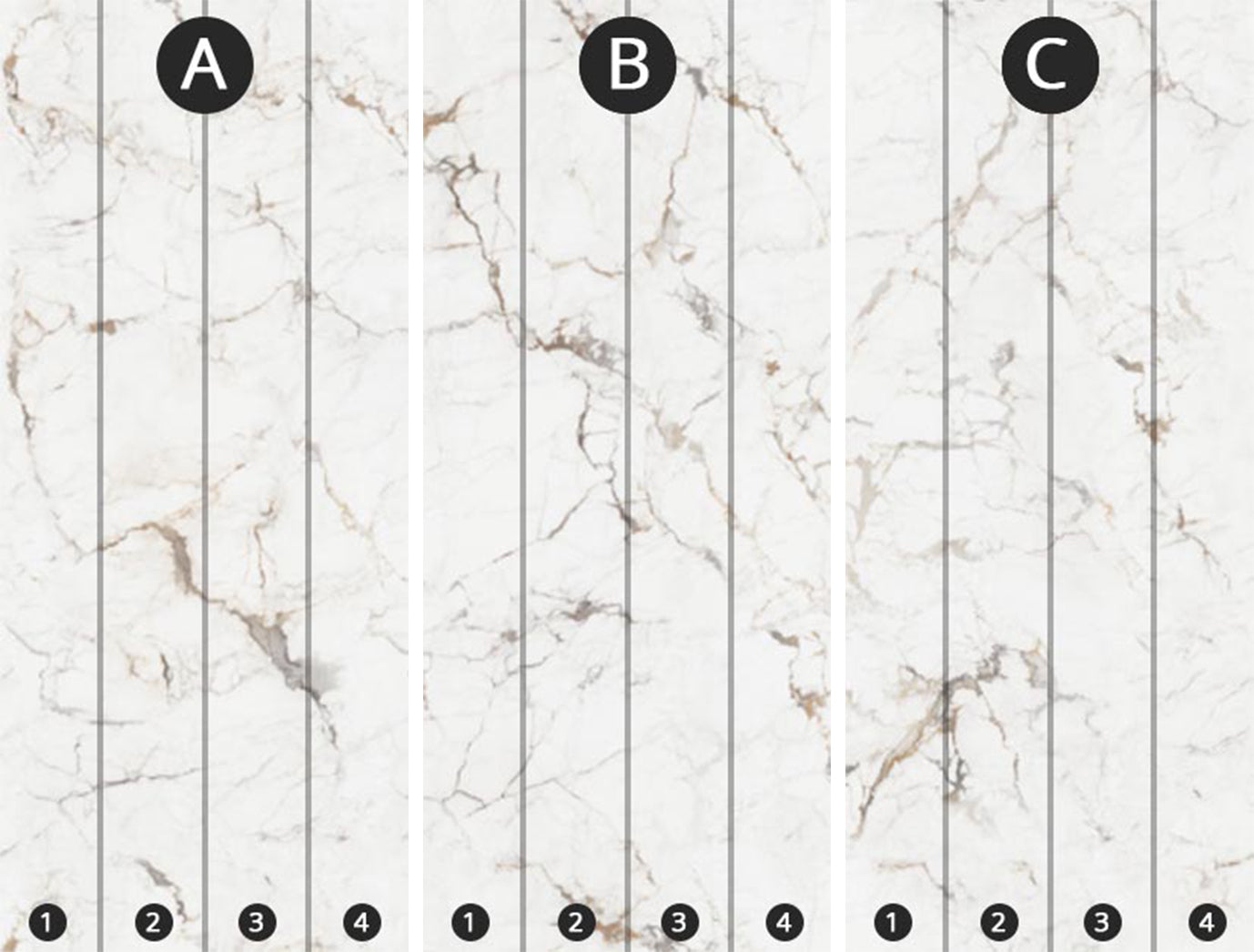 Kitchen Wall Panels, Capraia Bianco Marble Effect Wall Panels, High Gloss