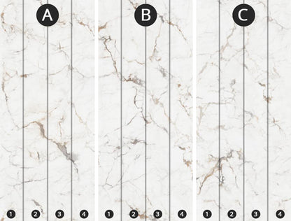 Kitchen Wall Panels, Capraia Bianco Marble Effect Wall Panels, High Gloss