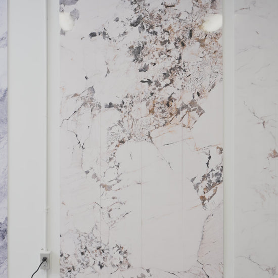 Marble Wall Panel, Alpine White Granite Effect Wall Panels, High Gloss