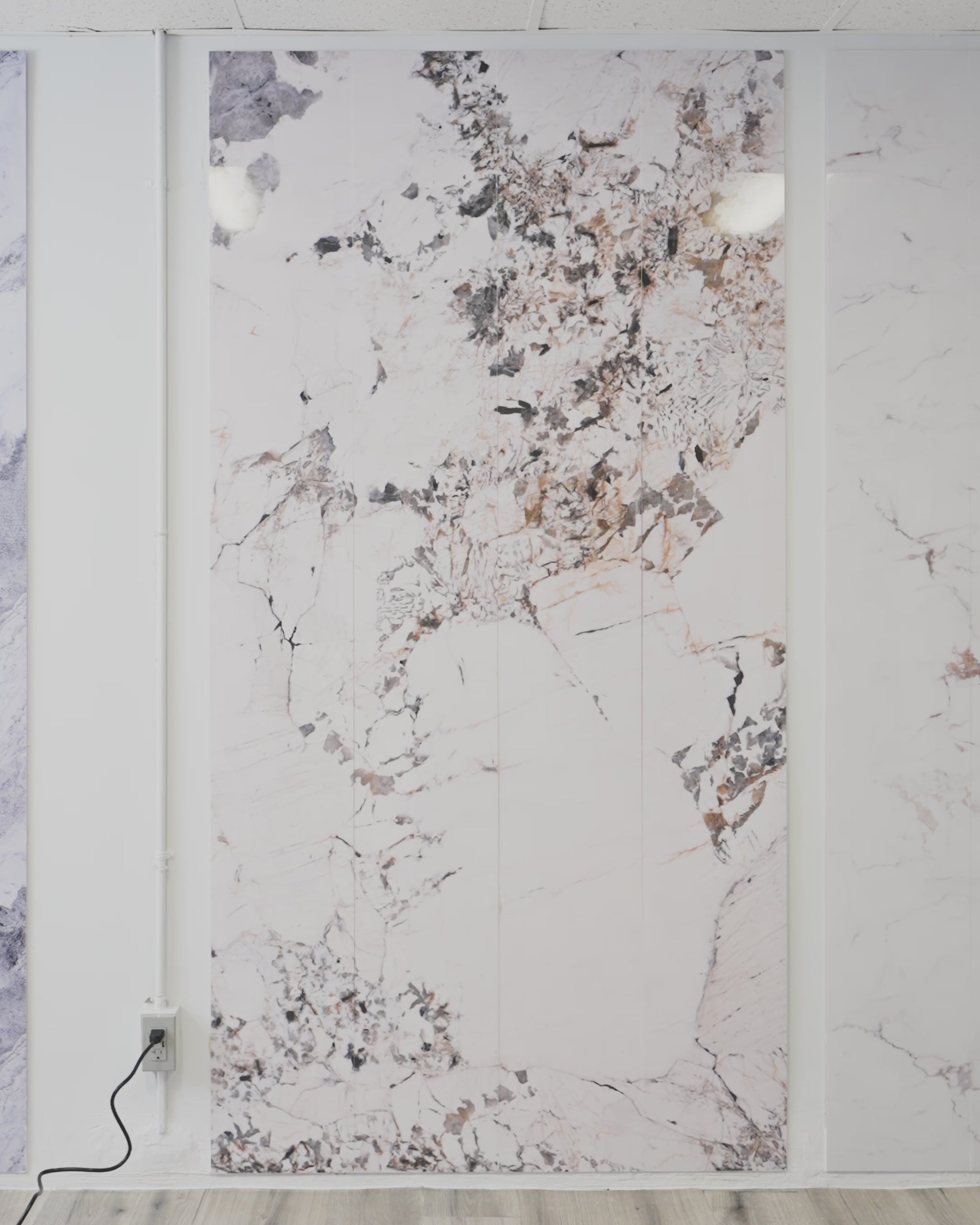 Marble Wall Panel, Alpine White Granite Effect Wall Panels, High Gloss