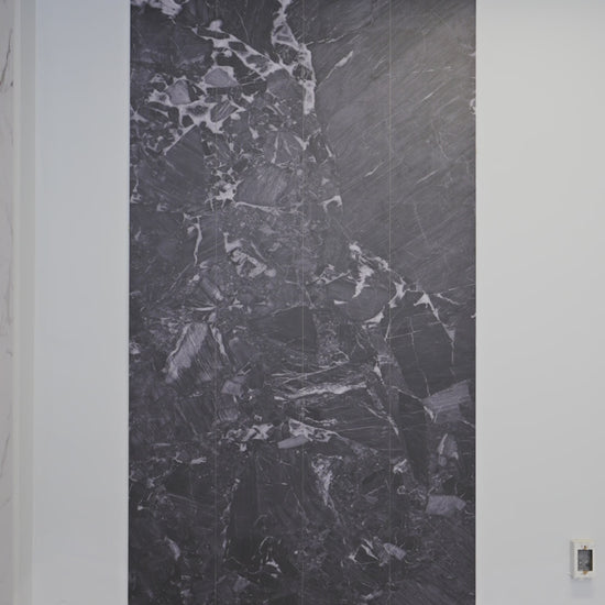 Black Breccia Wall Panels, Argos Black Breccia Marble Effect Wall Panels, Matte